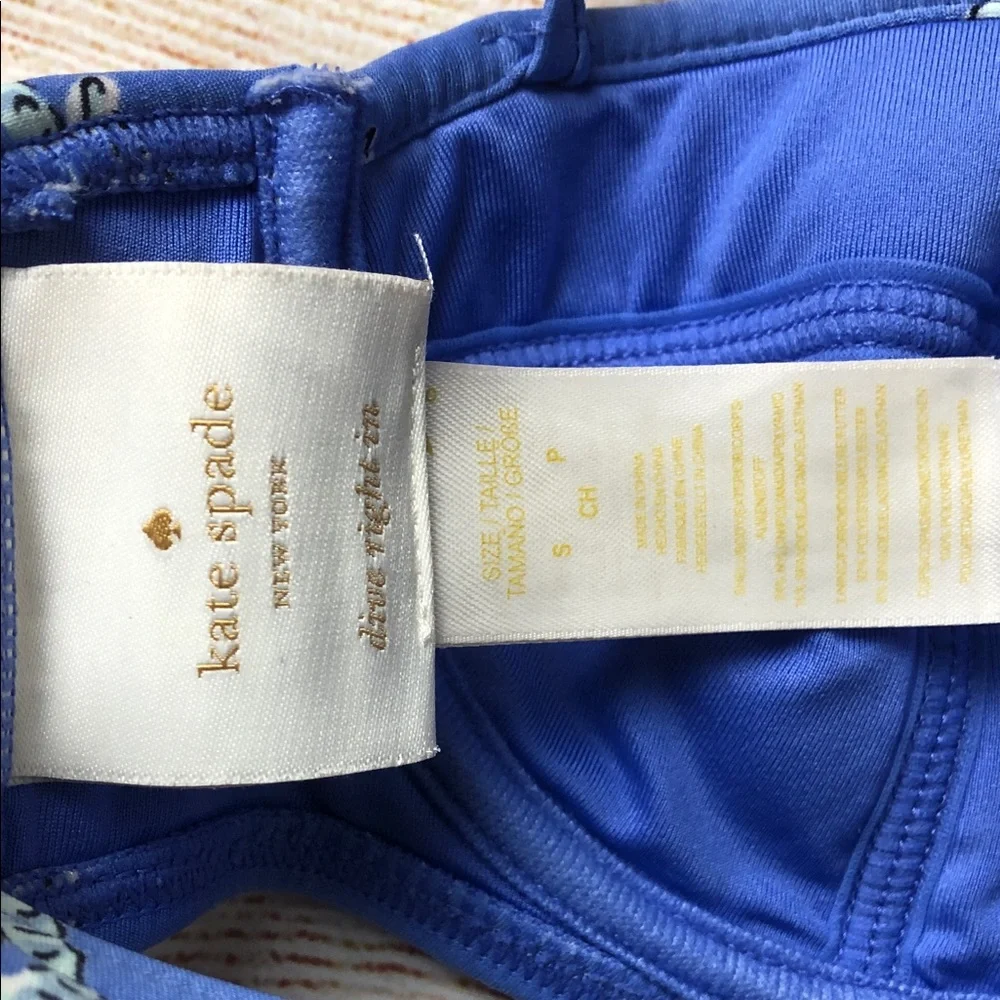 Kate‎ Spade Blue Seahorse Bikini Top
